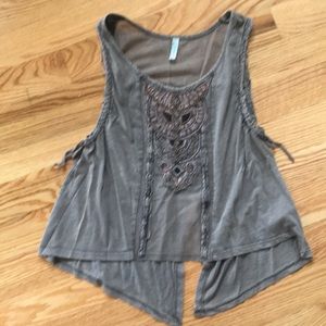 Embroidered front panel Free People Tank